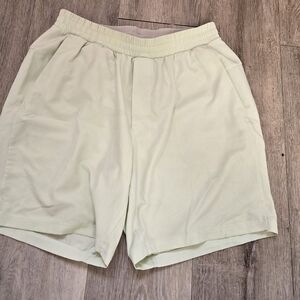 Lululemon Lined Swim Short Size Medium Cream Green Color